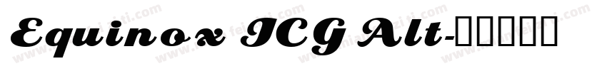 Equinox ICG Alt字体转换